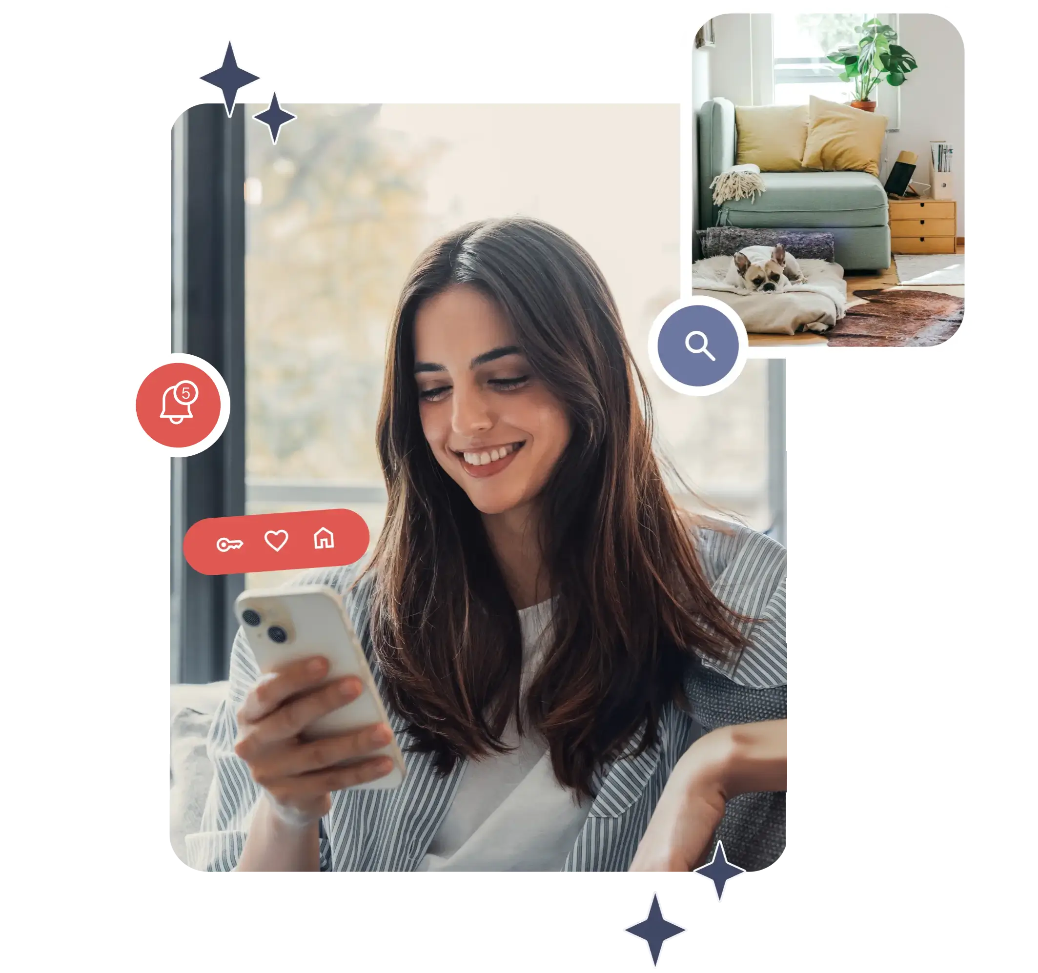 Kvinde med en telefon